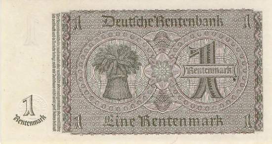 1 Rentenmark 1937 ro.166c XF